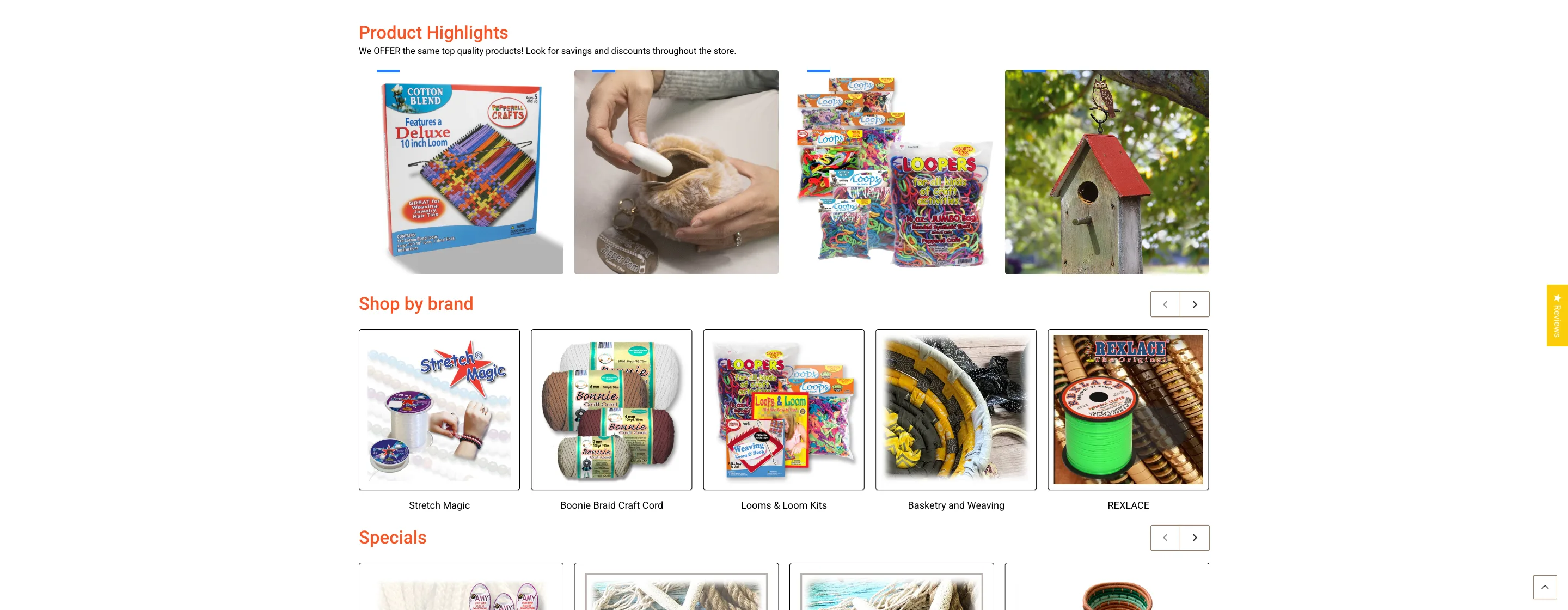 pepperellcrafts.com Product Highlights section